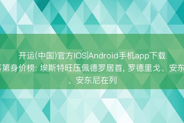 开运(中国)官方IOS|Android手机app下载 巴西落第身价榜: 埃斯特旺压佩德罗居首， 罗德里戈、安东尼在列