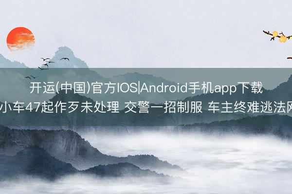 开运(中国)官方IOS|Android手机app下载 小车47起作歹未处理 交警一招制服 车主终难逃法网